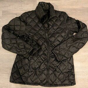 32 II Degrees Heat Down Puffer Jacket Plush Lined Warm Coat Women's Black Small